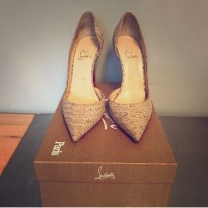 Louboutin Iriza 100mm Liege Embossed Heels